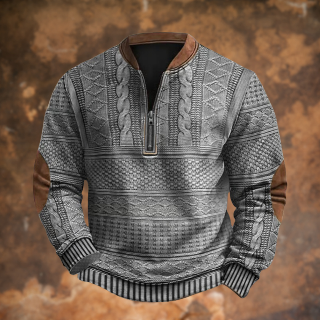 Noa | Retro Knit Zip Sweatshirt