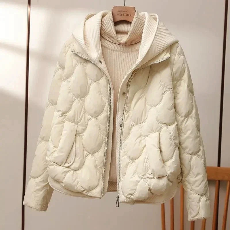 Drop Quilted Hooded Cotton Jacket