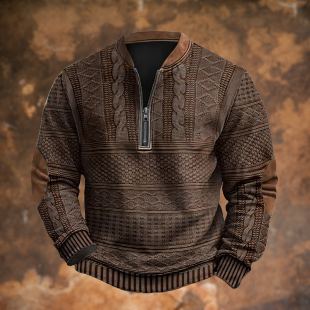 Noa | Retro Knit Zip Sweatshirt