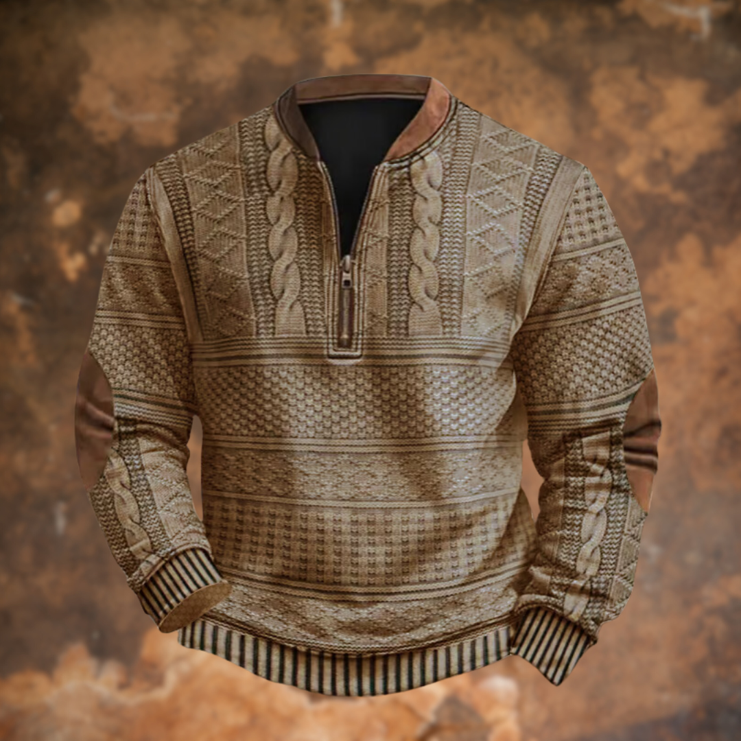 Noa | Retro Knit Zip Sweatshirt
