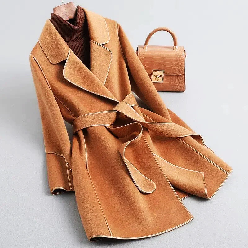 Martha Belted Wrap Coat
