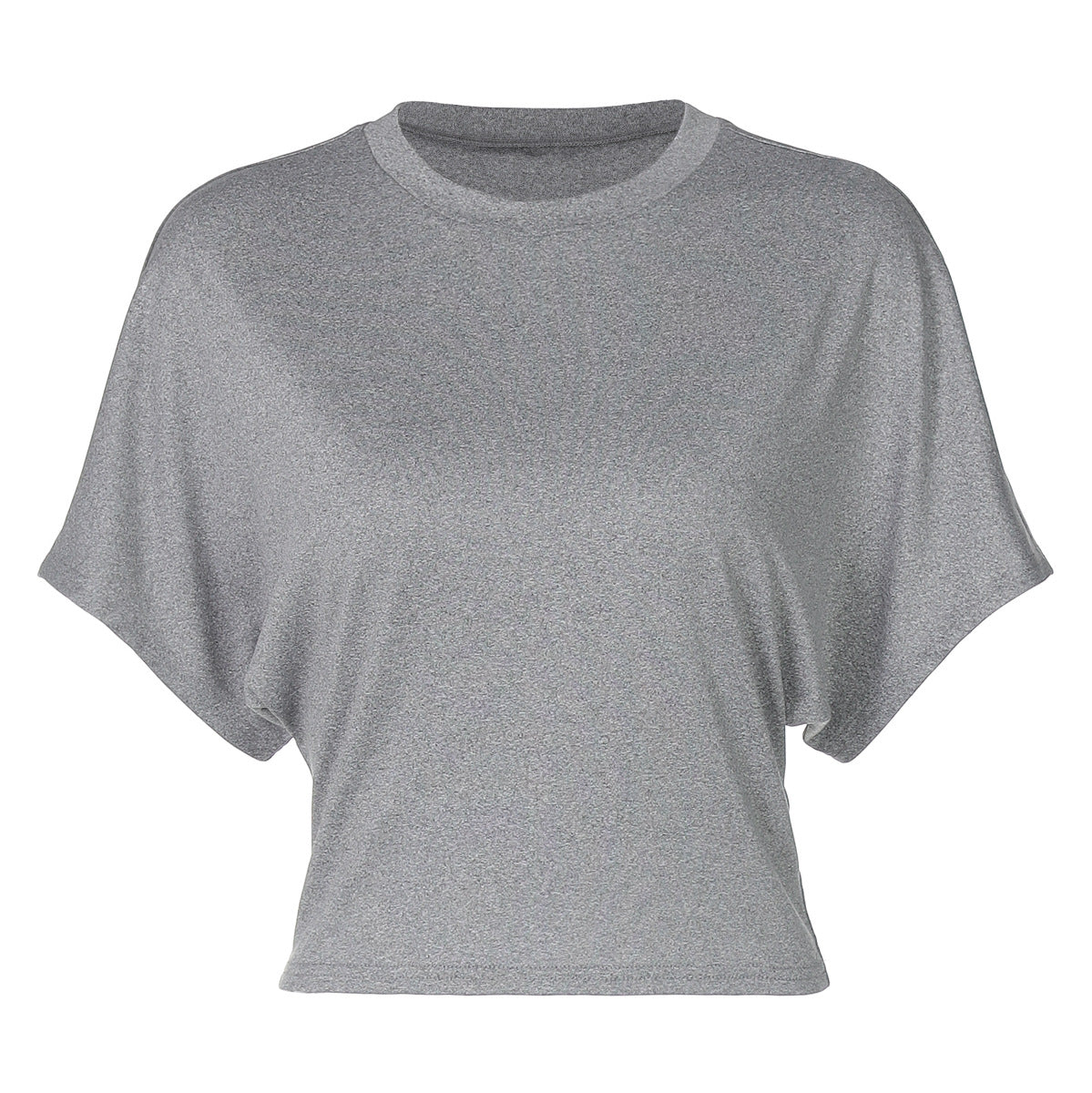 European And American Cross-border 2025 Summer Women's Wear Design Crewneck Pullover Short-sleeved T-shirt All-match Solid Color Loose Top For Women