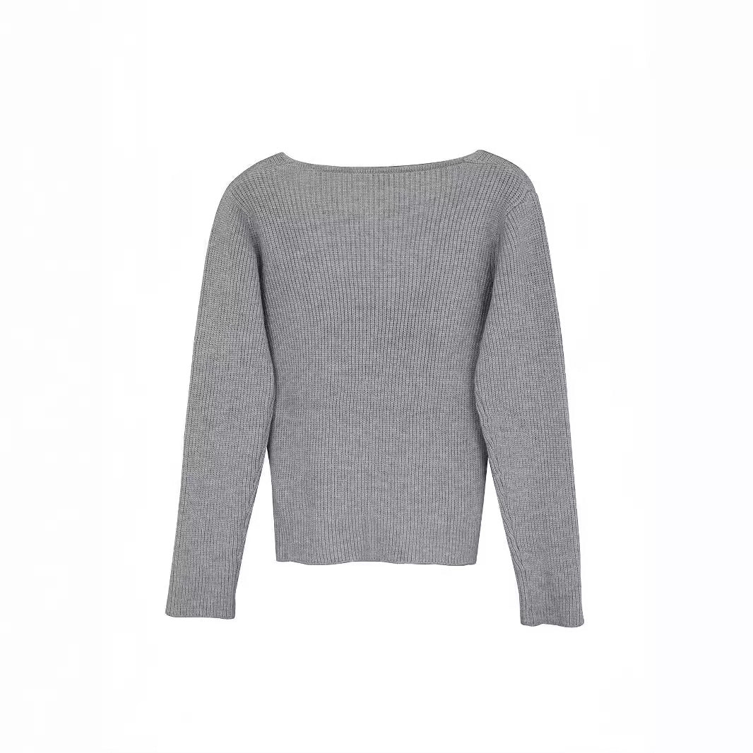 Foreign Trade Cross-border Europe And The United States Amazon Source Manufacturers Two-piece V-neck Long Sleeve Pullover Sweater Spring, Autumn And Winter