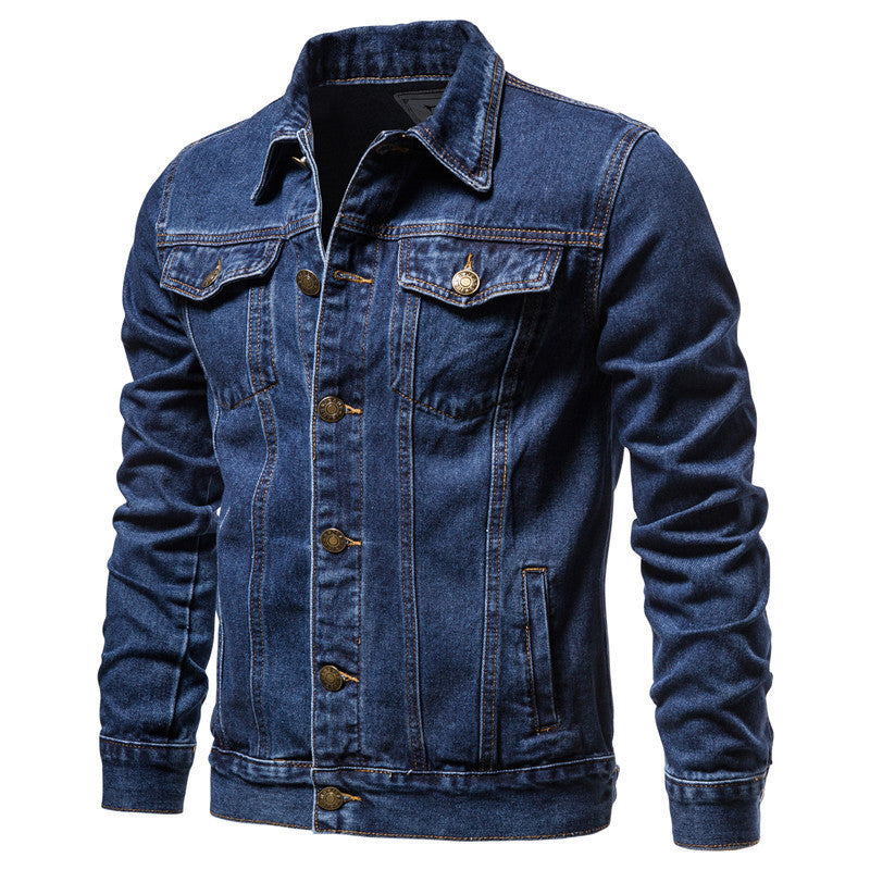 2024 New Spring Autumn Winter Men's Denim Shirt Jacket Japanese Casual Youth Popular Workwear Denim Jacket Men's Wear