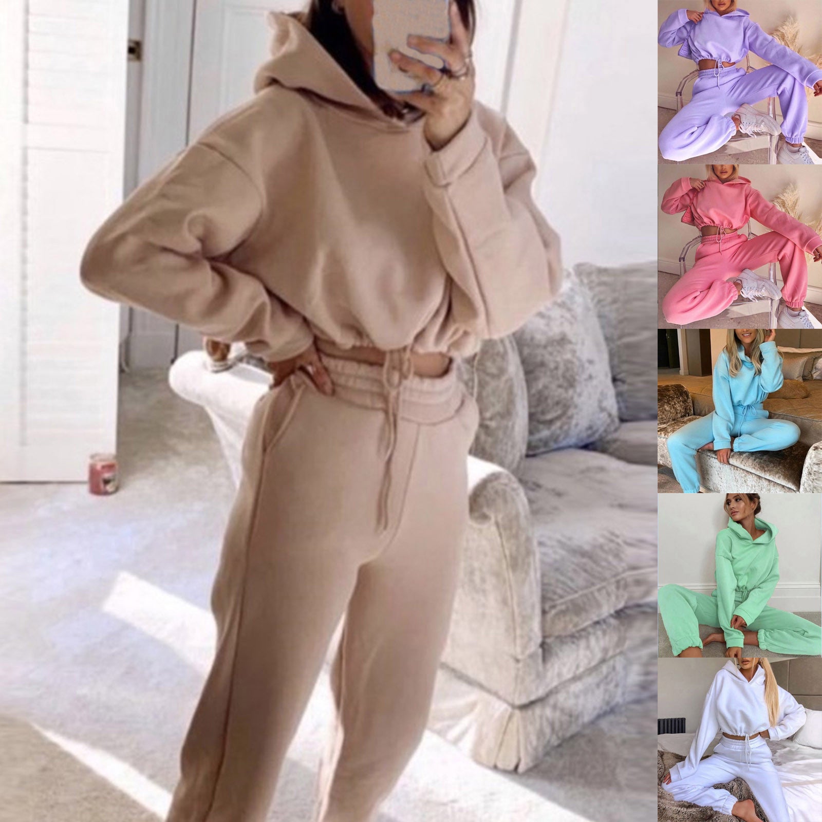 9691 # 2021 Autumn And Winter Hot Selling Amazon Ebay New Fashion Long-Sleeved Sports And Leisure Suit Two-Piece Set