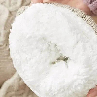 Snuggy Cable Knit Slipper Socks