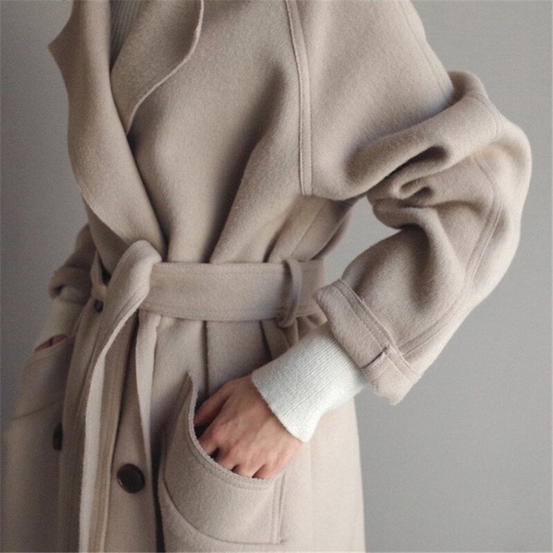 Clara Chic Long Wool Coat