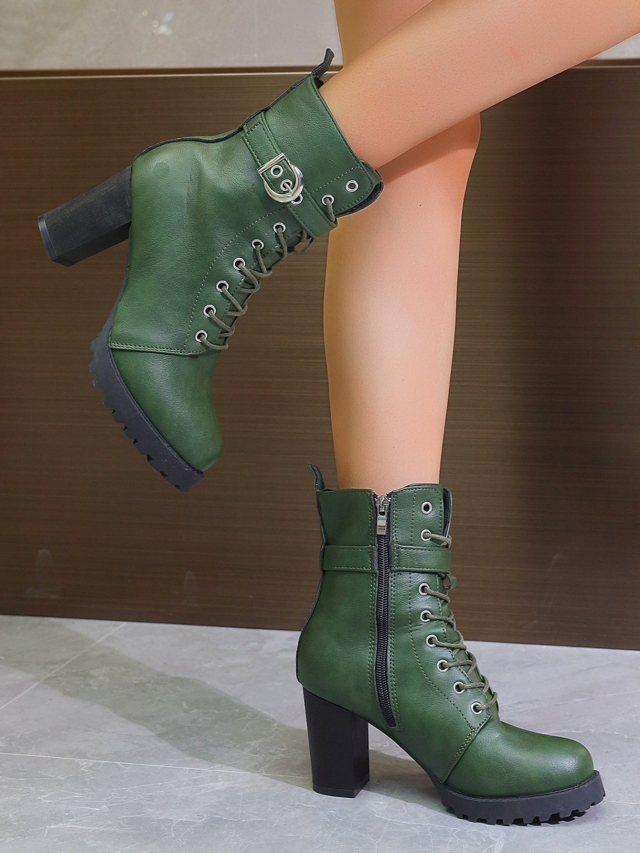 City Vegan Leather Platform Boot