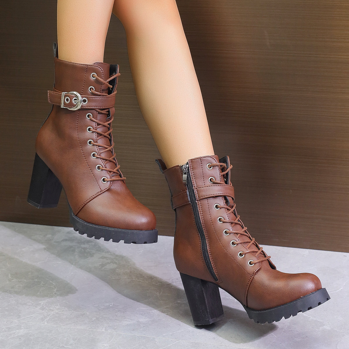 City Vegan Leather Platform Boot