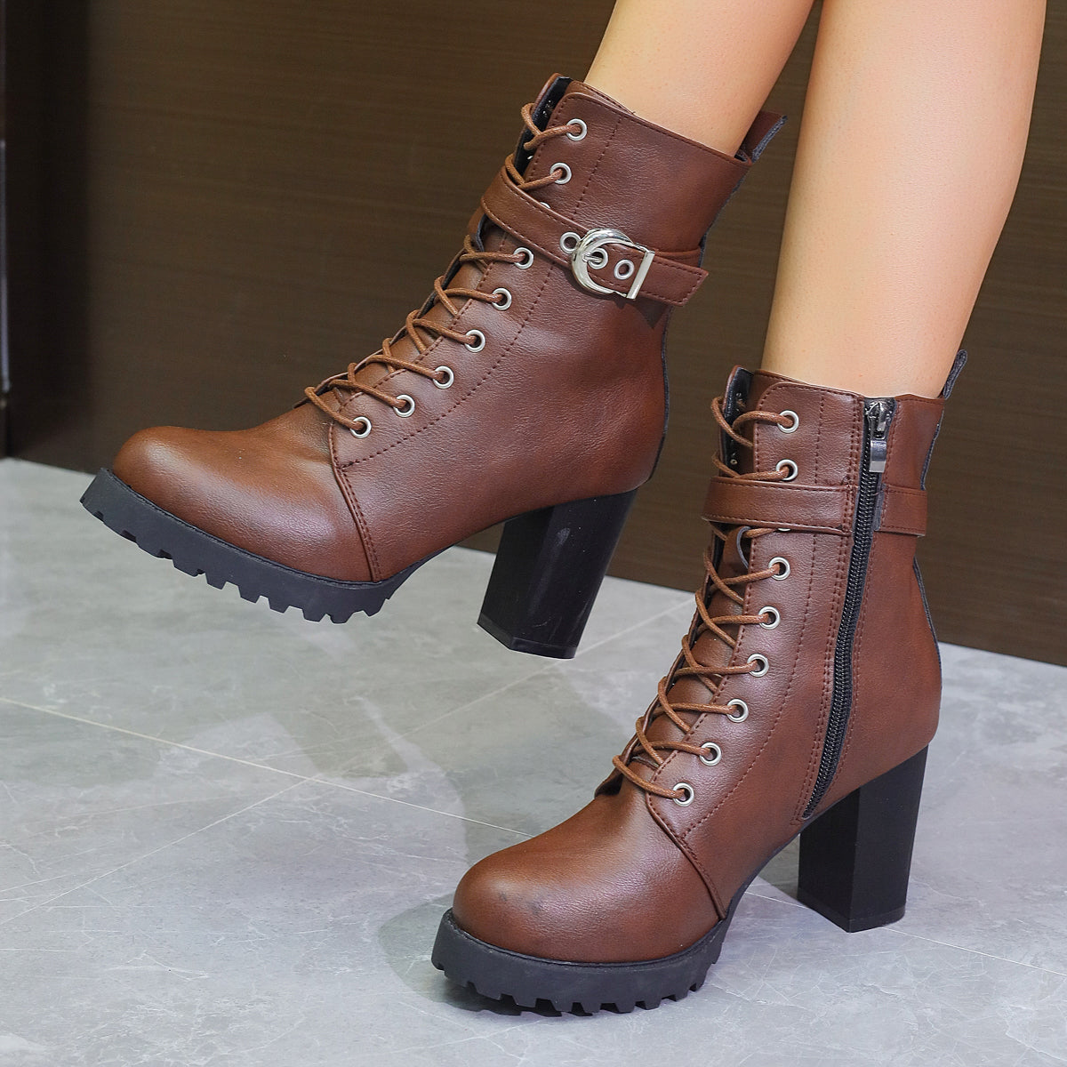 City Vegan Leather Platform Boot