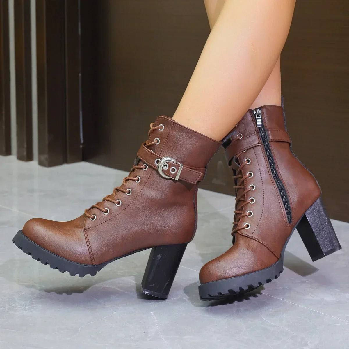 City Vegan Leather Platform Boot
