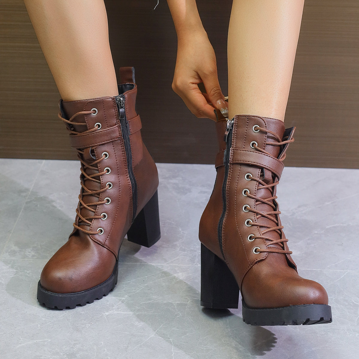 City Vegan Leather Platform Boot