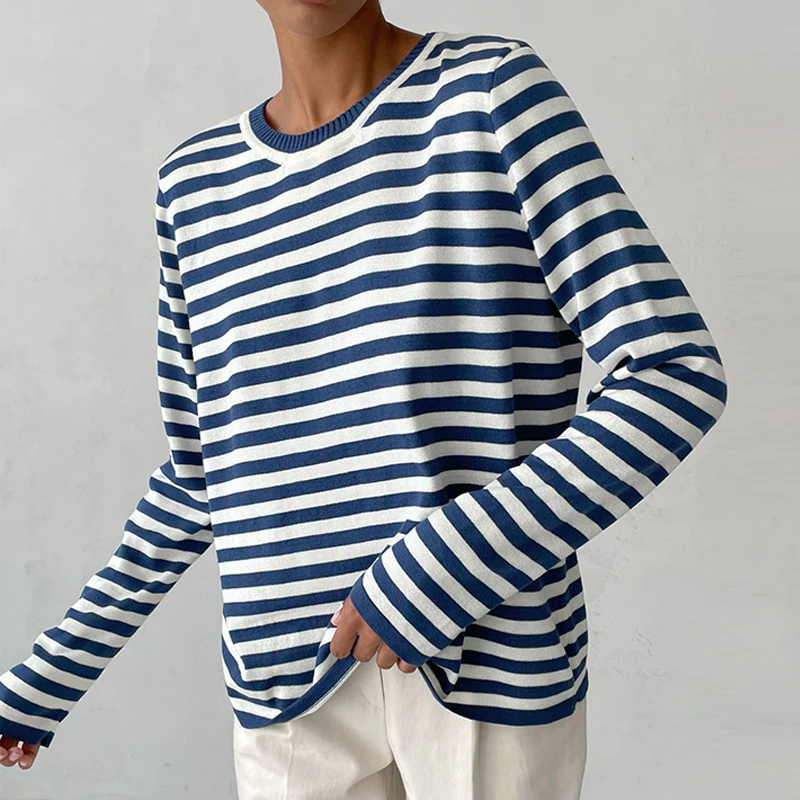 Celeste Striped Long-Sleeve Top