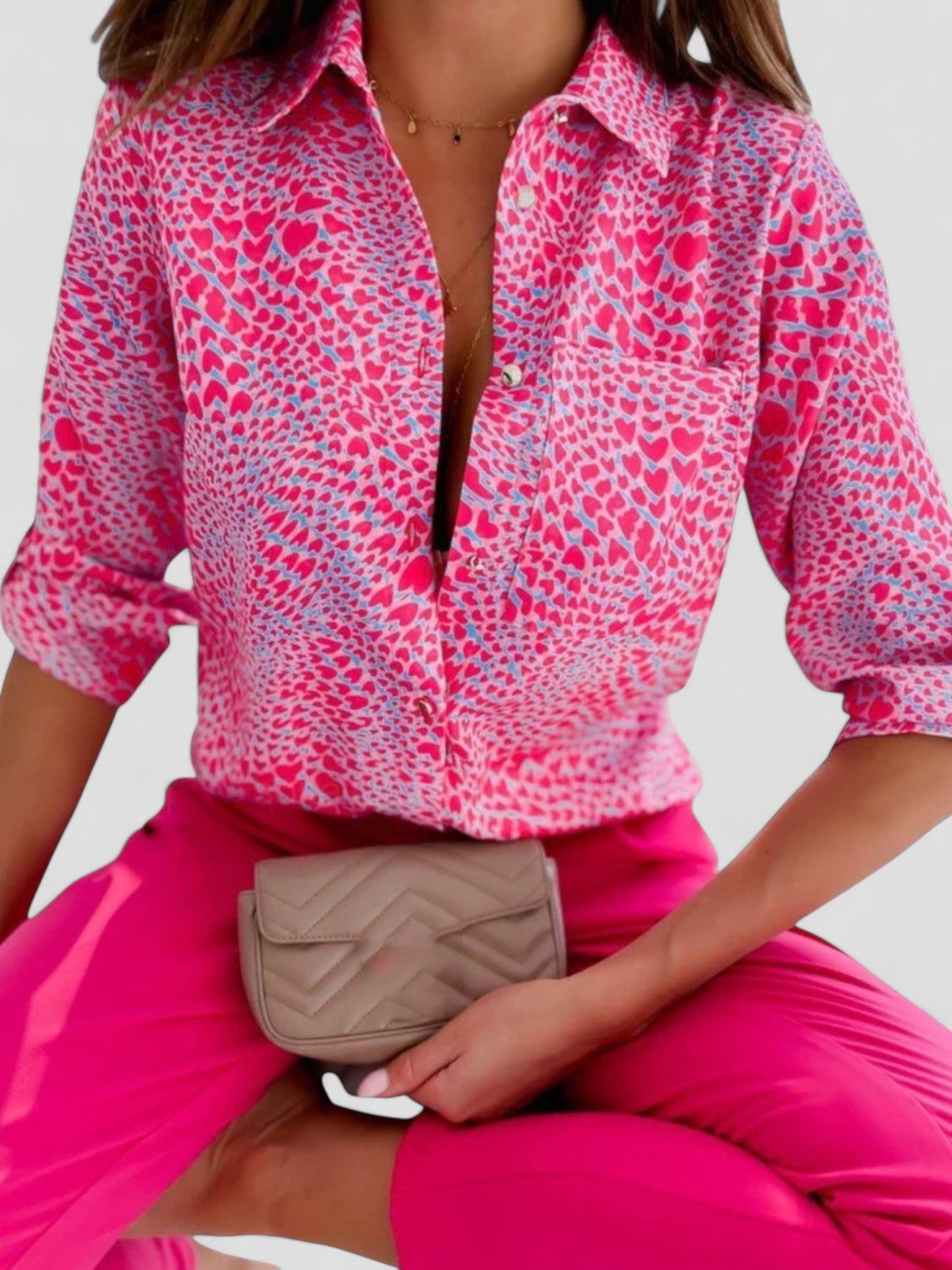 Lyra Printed Long-Sleeve Blouse