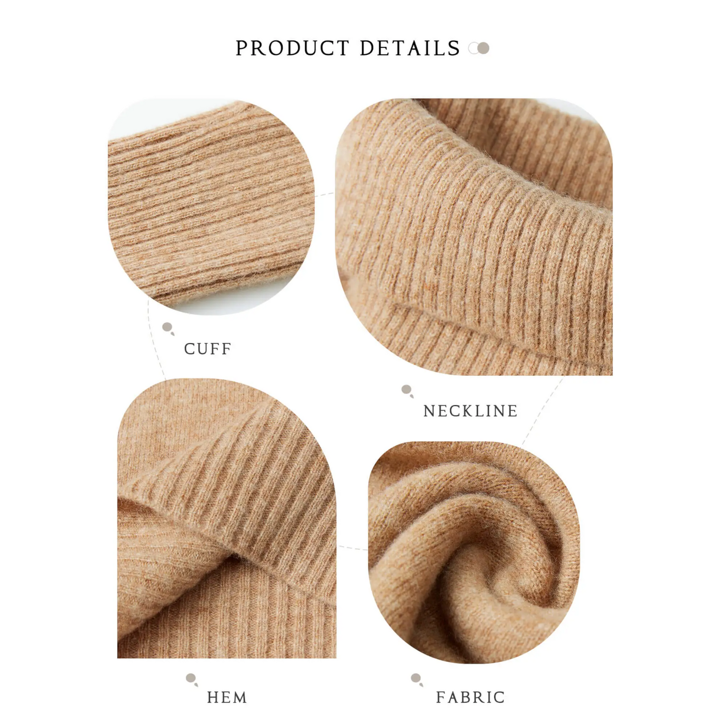 Amilia Cashmere Turtleneck Sweater