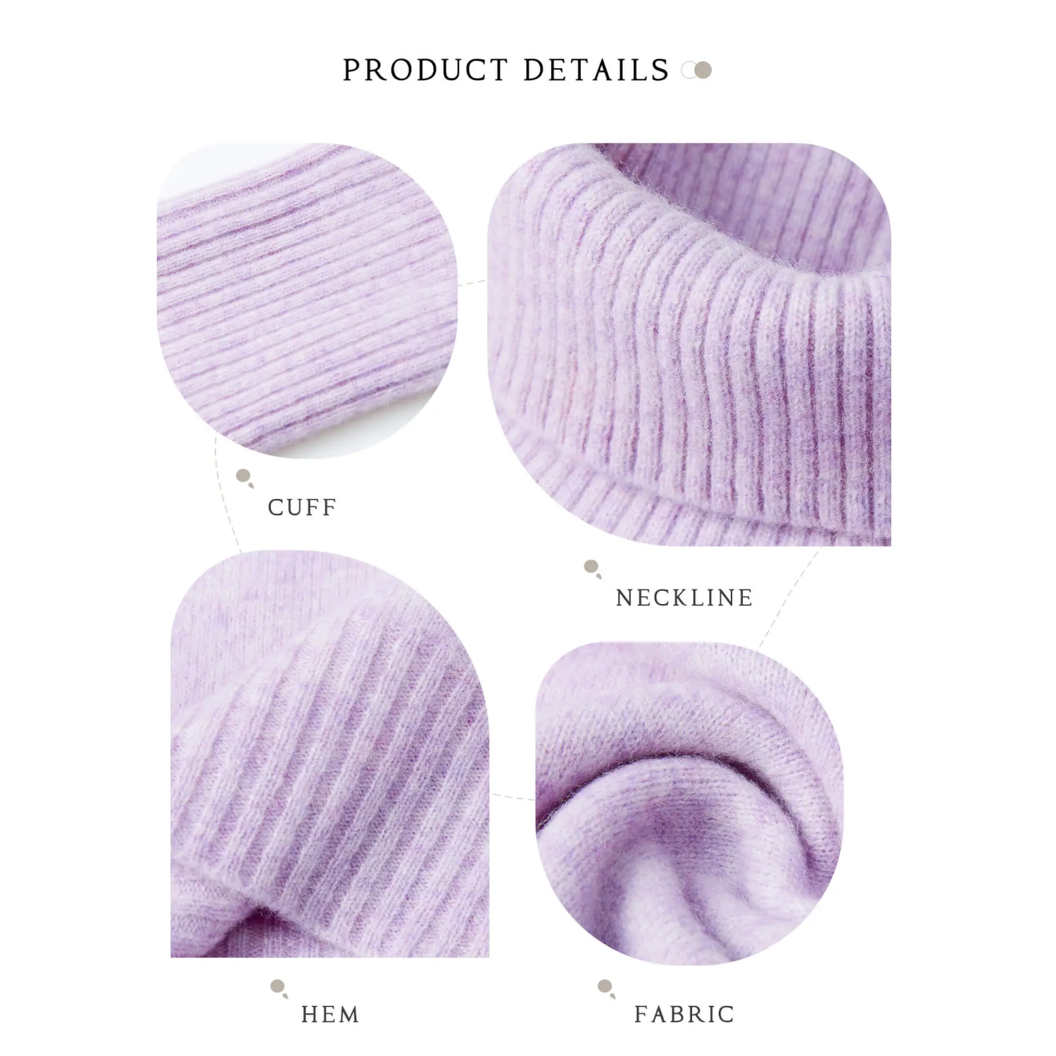 Amilia Cashmere Turtleneck Sweater