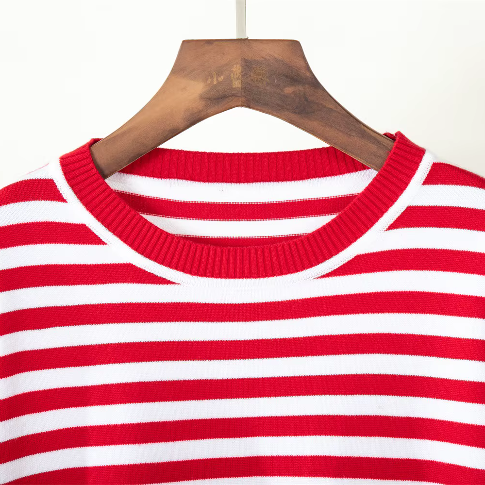 Celeste Striped Long-Sleeve Top