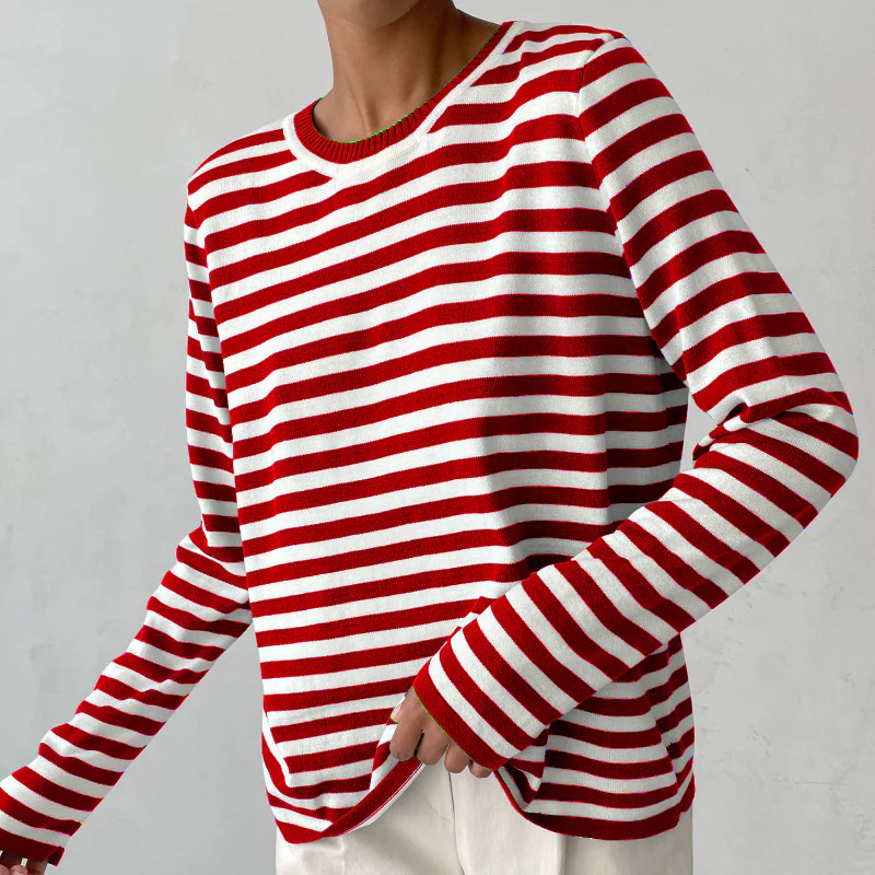 Celeste Striped Long-Sleeve Top