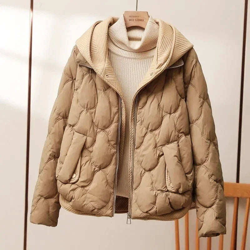 Drop Quilted Hooded Cotton Jacket