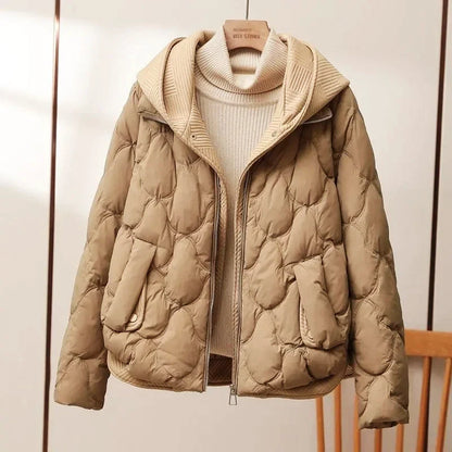 Drop Quilted Hooded Cotton Jacket