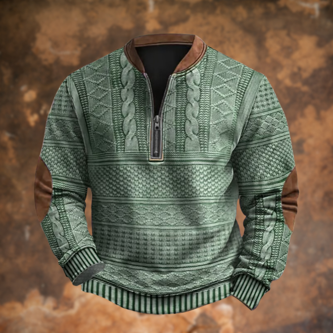 Noa | Retro Knit Zip Sweatshirt