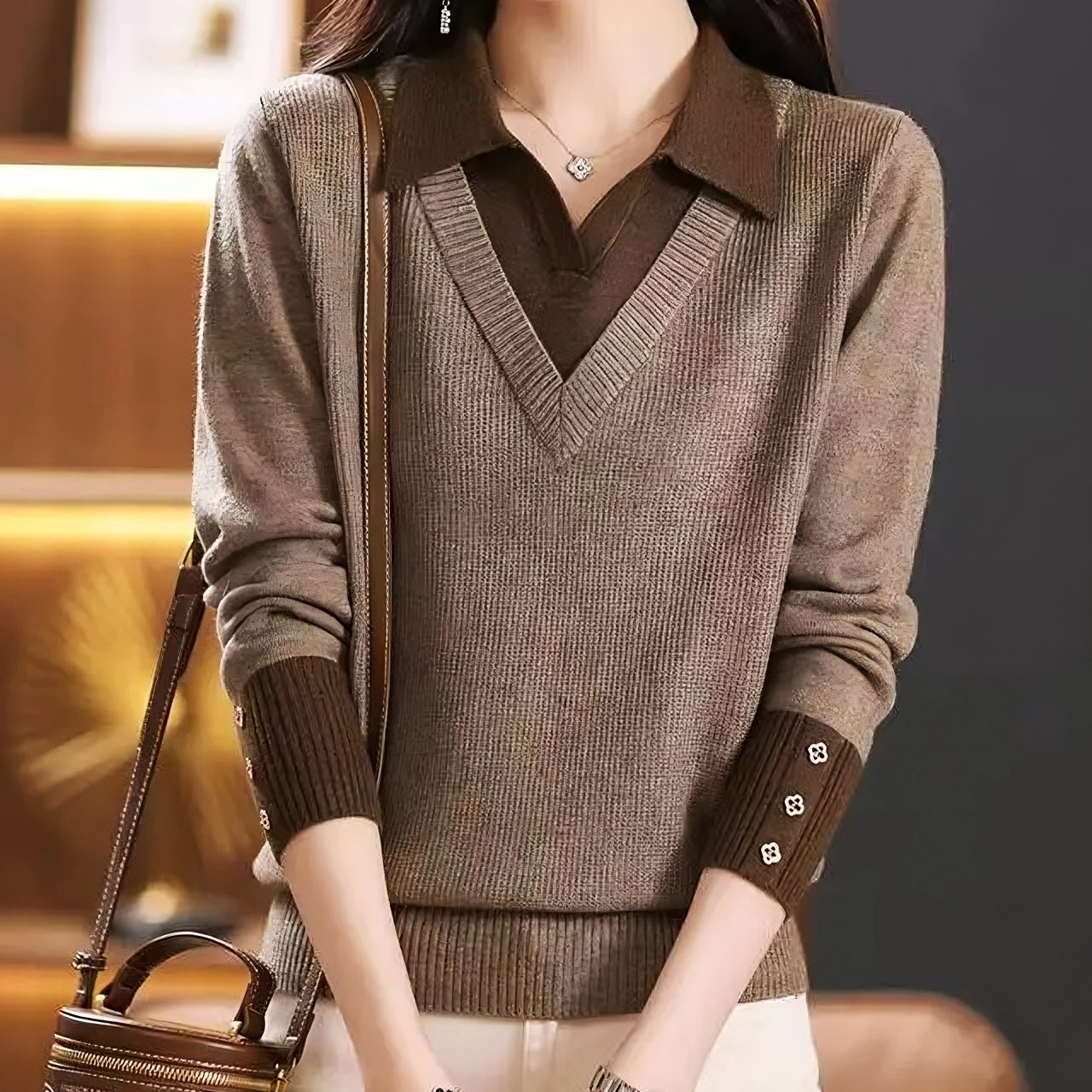 Valeria Layered Look Sweater