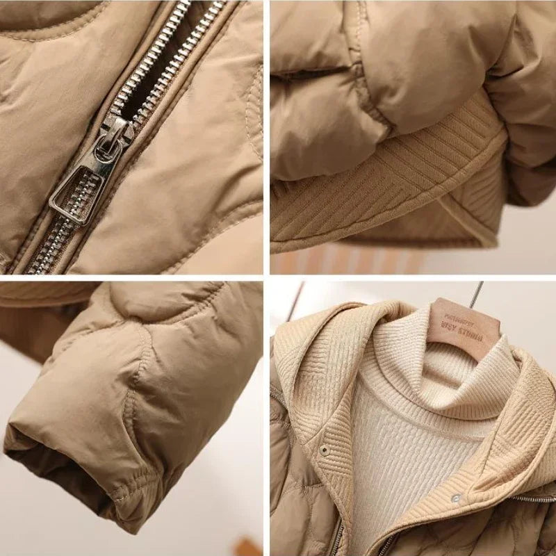Drop Quilted Hooded Cotton Jacket