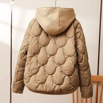 Drop Quilted Hooded Cotton Jacket