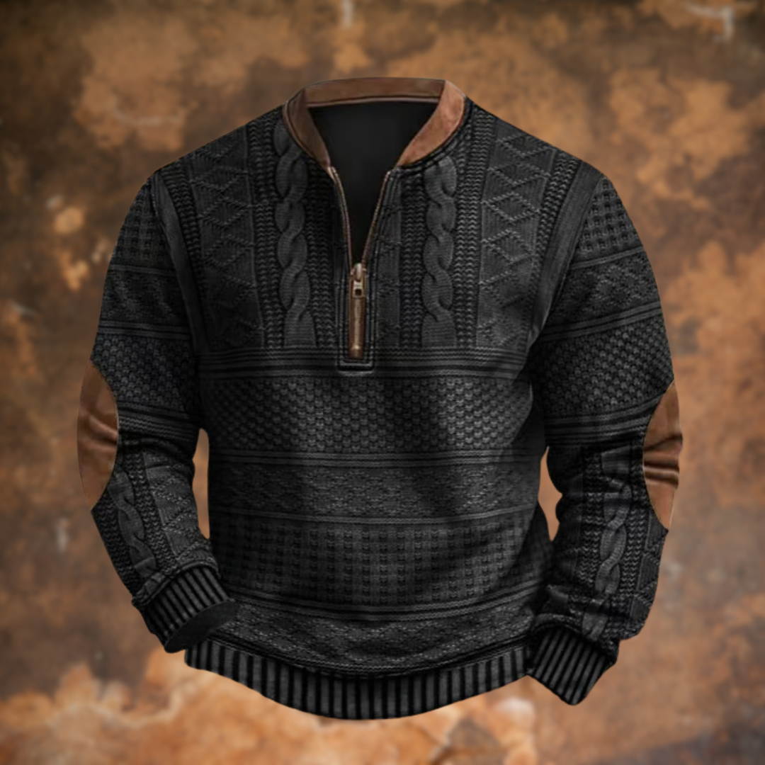 Noa | Retro Knit Zip Sweatshirt