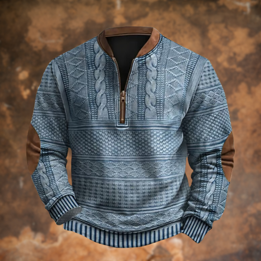 Noa | Retro Knit Zip Sweatshirt