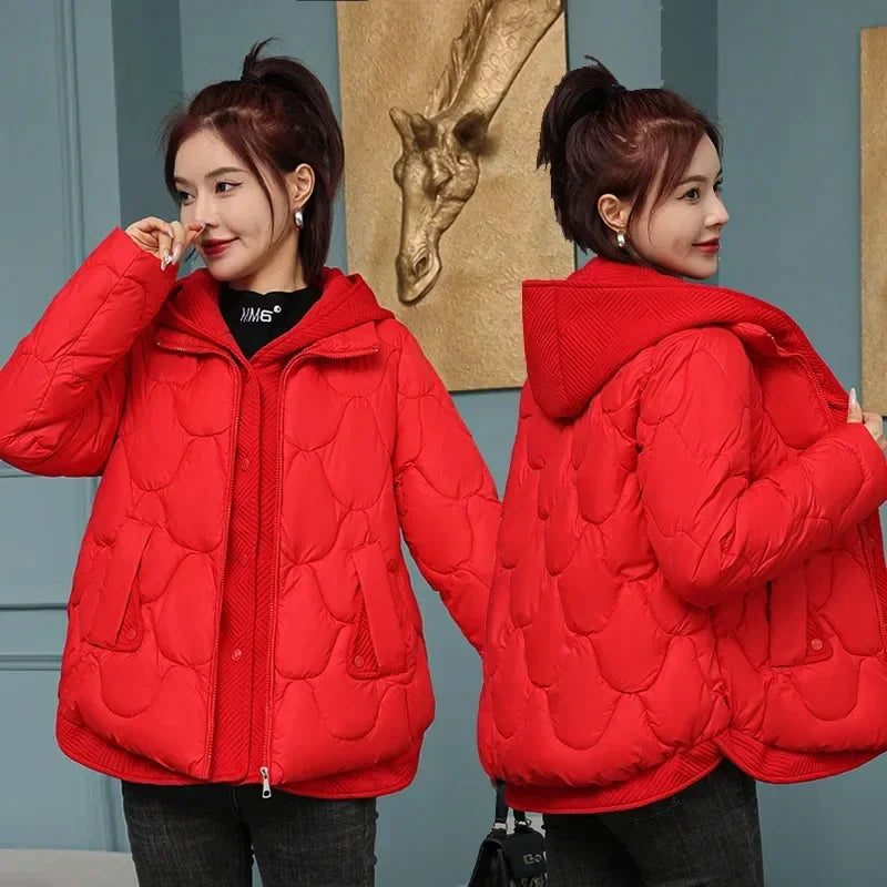Drop Quilted Hooded Cotton Jacket