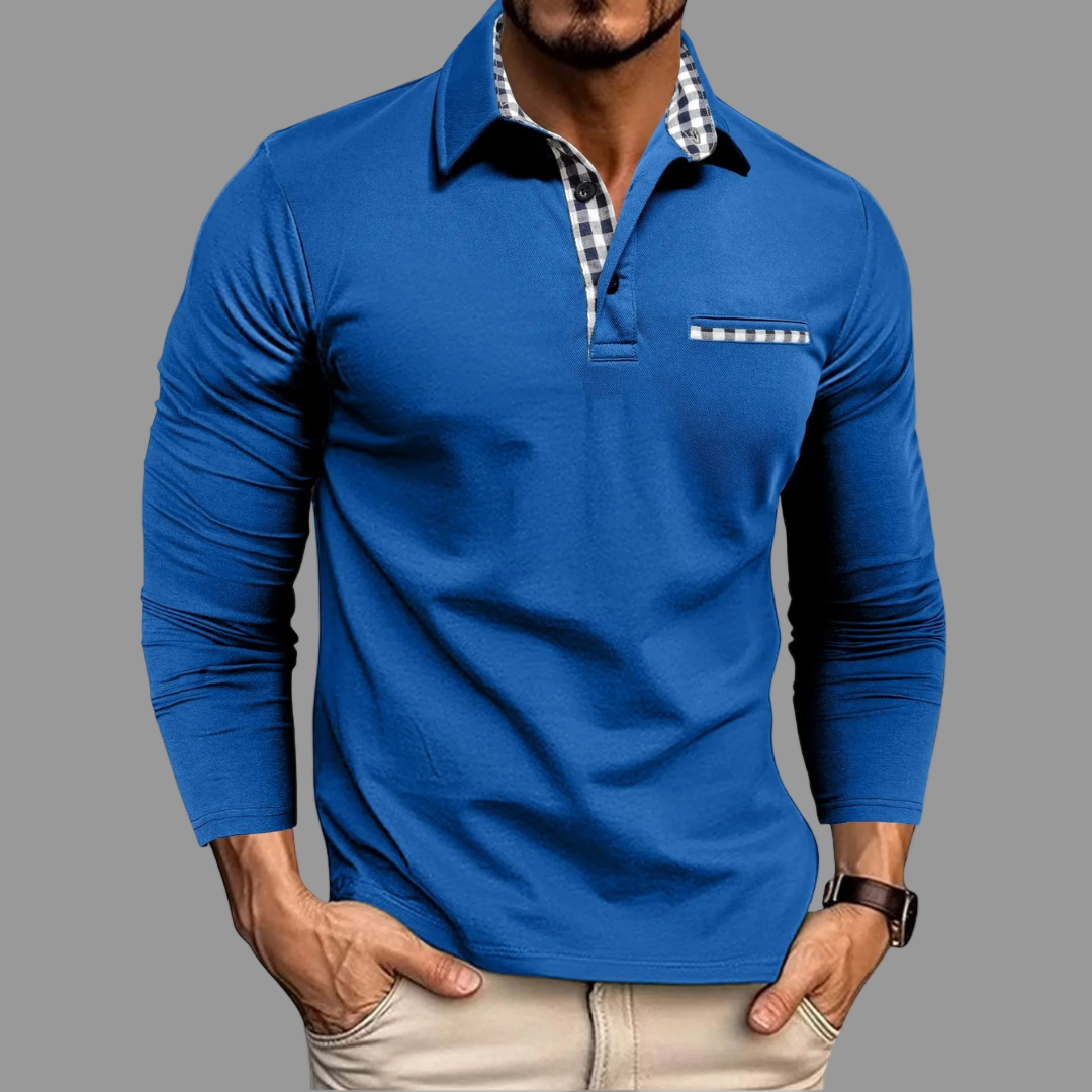 Calen Long-Sleeve Polo Shirt