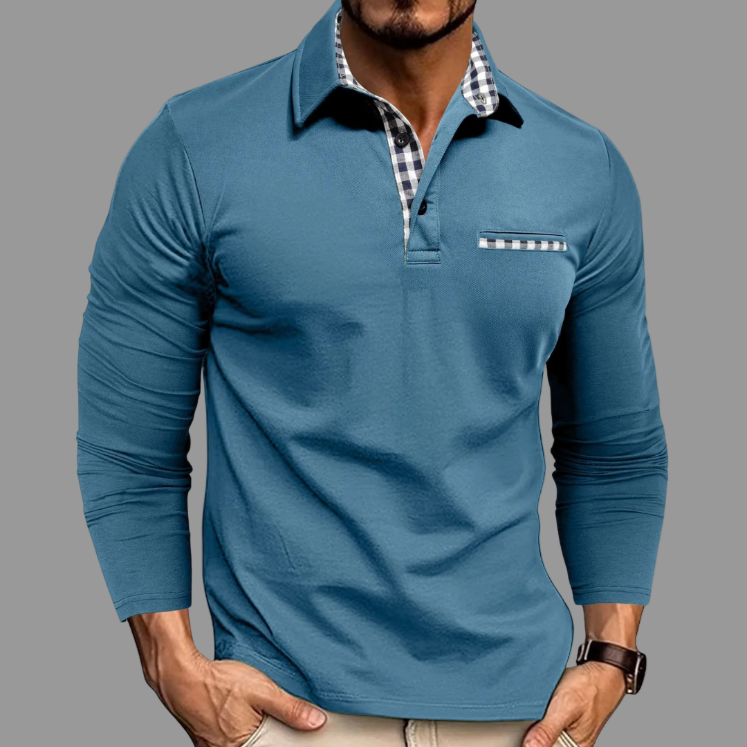 Calen Long-Sleeve Polo Shirt