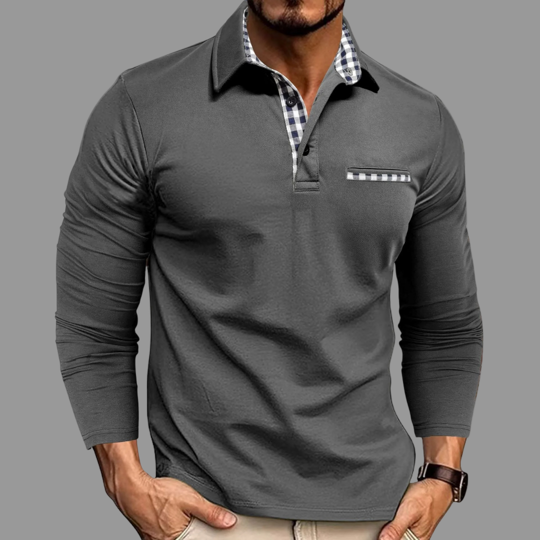 Calen Long-Sleeve Polo Shirt