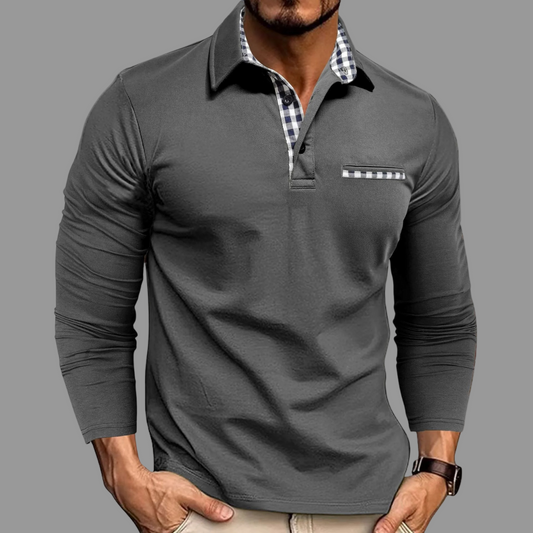 Calen Long-Sleeve Polo Shirt