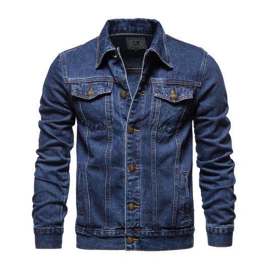 2024 New Spring Autumn Winter Men's Denim Shirt Jacket Japanese Casual Youth Popular Workwear Denim Jacket Men's Wear
