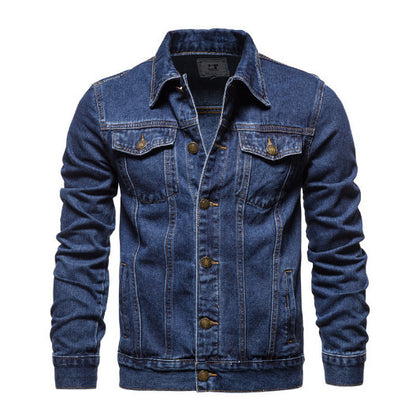 2024 New Spring Autumn Winter Men's Denim Shirt Jacket Japanese Casual Youth Popular Workwear Denim Jacket Men's Wear