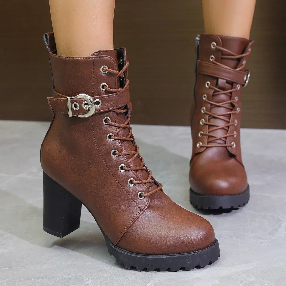City Vegan Leather Platform Boot