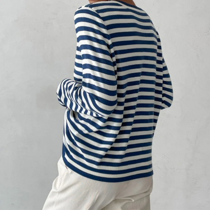 Celeste Striped Long-Sleeve Top