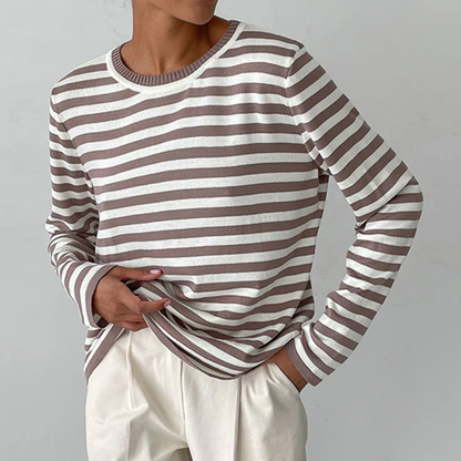 Celeste Striped Long-Sleeve Top