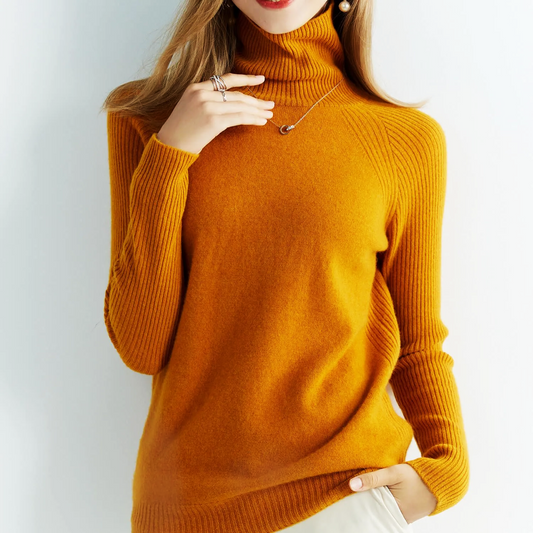 Amilia Cashmere Turtleneck Sweater