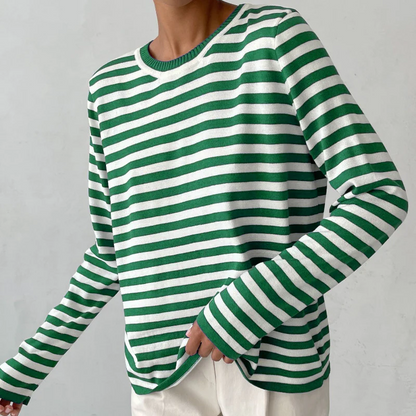 Celeste Striped Long-Sleeve Top
