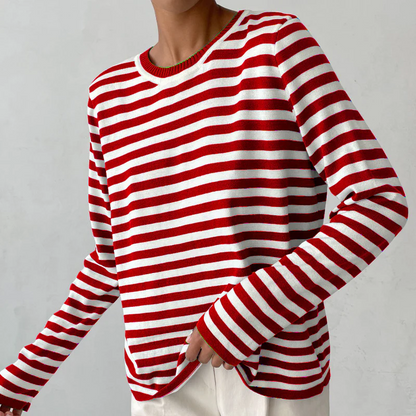 Celeste Striped Long-Sleeve Top